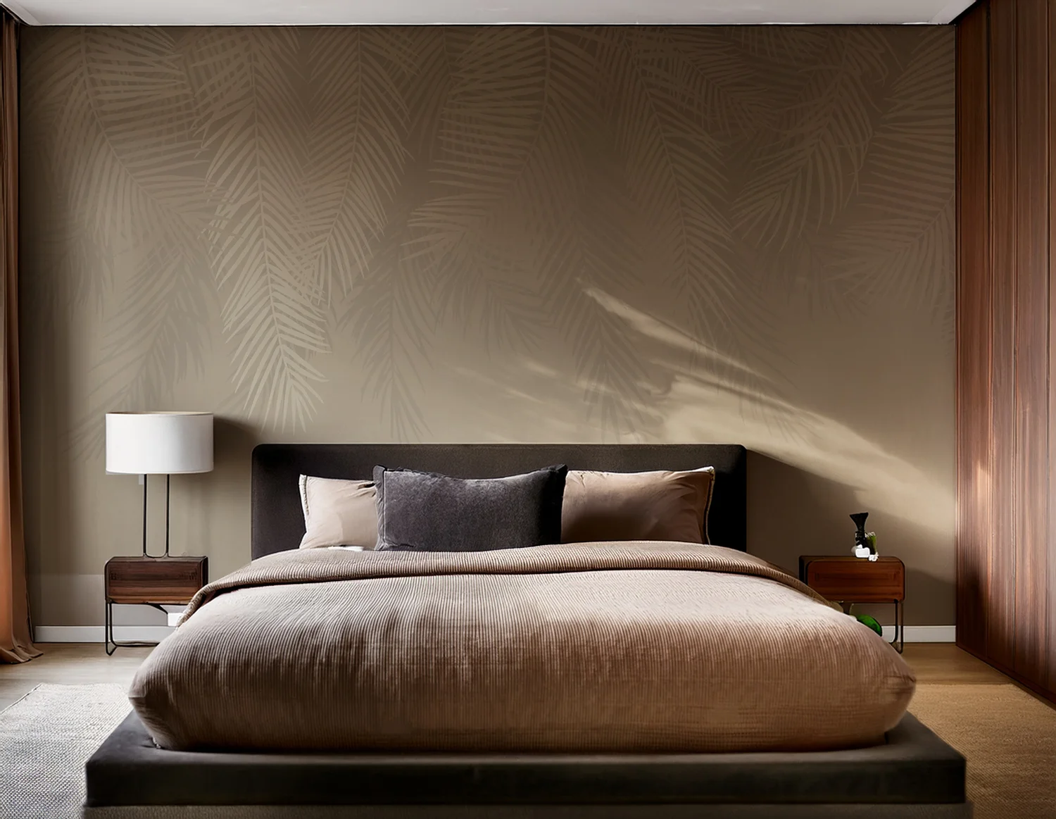 Liście Palmy w Odcieniach Beżu